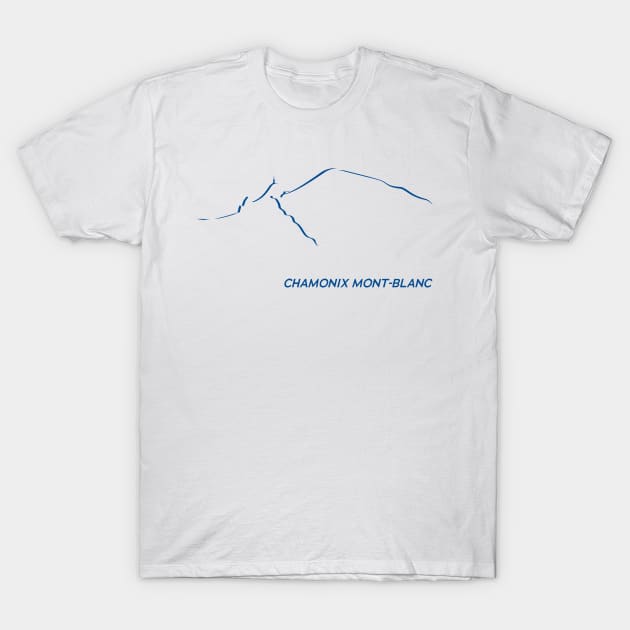 Chamonix Aiguille du Midi Mont Blanc T-Shirt by leewarddesign